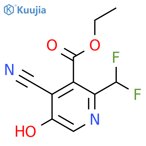 Ethyl 4-cyano-2-(difluoromethyl)-5-hydroxypyridine-3-carboxylate structure