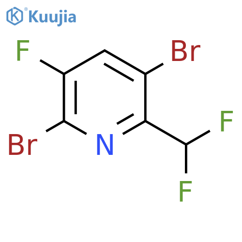 3,6-Dibromo-2-(difluoromethyl)-5-fluoropyridine structure