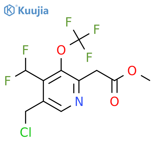Methyl 5-(chloromethyl)-4-(difluoromethyl)-3-(trifluoromethoxy)pyridine-2-acetate structure