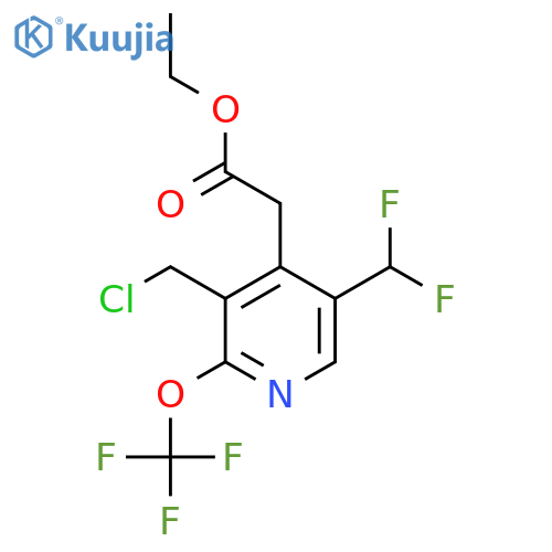 Ethyl 3-(chloromethyl)-5-(difluoromethyl)-2-(trifluoromethoxy)pyridine-4-acetate structure
