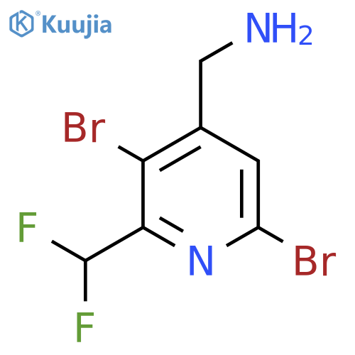4-(Aminomethyl)-3,6-dibromo-2-(difluoromethyl)pyridine structure