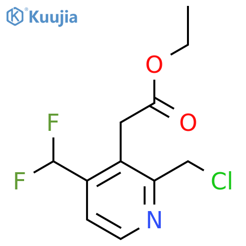 Ethyl 2-(chloromethyl)-4-(difluoromethyl)pyridine-3-acetate structure