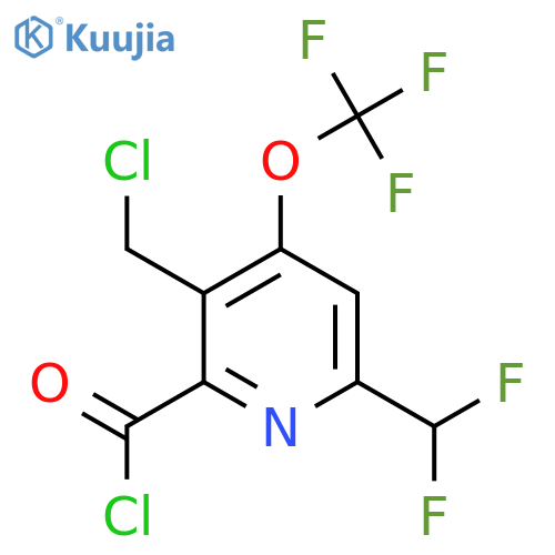 3-(Chloromethyl)-6-(difluoromethyl)-4-(trifluoromethoxy)pyridine-2-carbonyl chloride structure