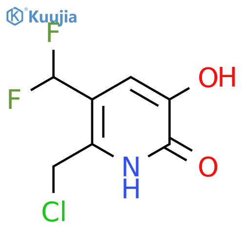 6-(Chloromethyl)-5-(difluoromethyl)-2,3-dihydroxypyridine structure