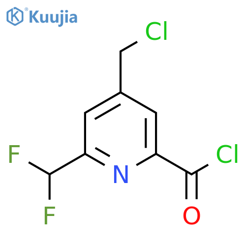 4-(Chloromethyl)-2-(difluoromethyl)pyridine-6-carbonyl chloride structure