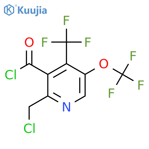 2-(Chloromethyl)-5-(trifluoromethoxy)-4-(trifluoromethyl)pyridine-3-carbonyl chloride structure