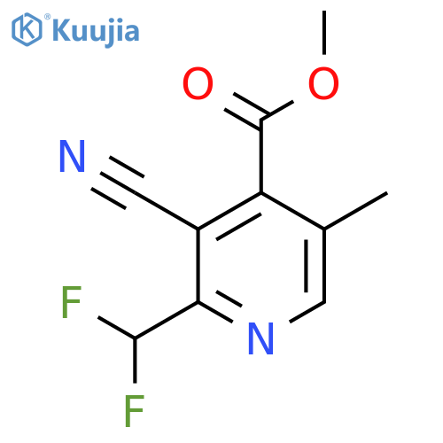 Methyl 3-cyano-2-(difluoromethyl)-5-methylpyridine-4-carboxylate structure