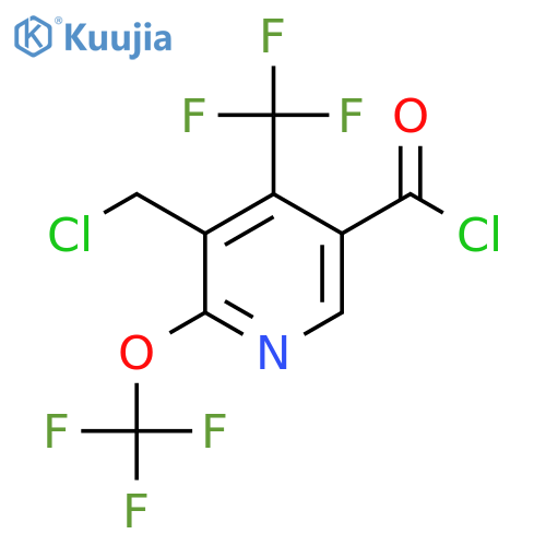 3-(Chloromethyl)-2-(trifluoromethoxy)-4-(trifluoromethyl)pyridine-5-carbonyl chloride structure