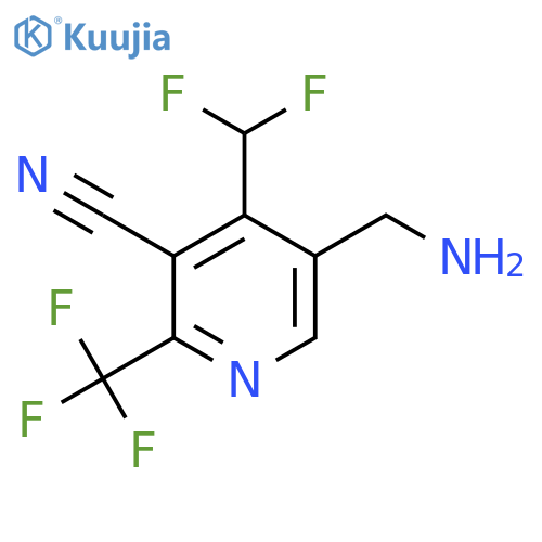5-(Aminomethyl)-3-cyano-4-(difluoromethyl)-2-(trifluoromethyl)pyridine structure