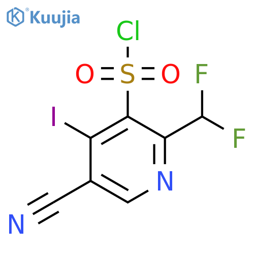 5-Cyano-2-(difluoromethyl)-4-iodopyridine-3-sulfonyl chloride structure