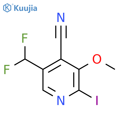 4-Cyano-5-(difluoromethyl)-2-iodo-3-methoxypyridine structure