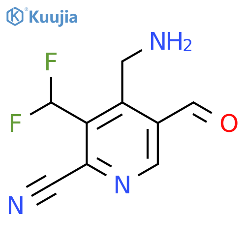 4-(Aminomethyl)-2-cyano-3-(difluoromethyl)pyridine-5-carboxaldehyde structure
