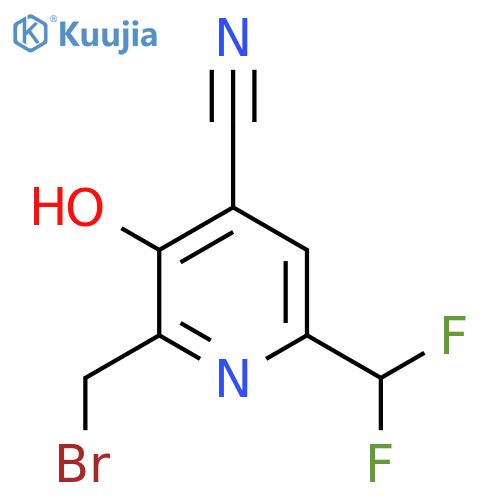 2-(Bromomethyl)-4-cyano-6-(difluoromethyl)-3-hydroxypyridine structure