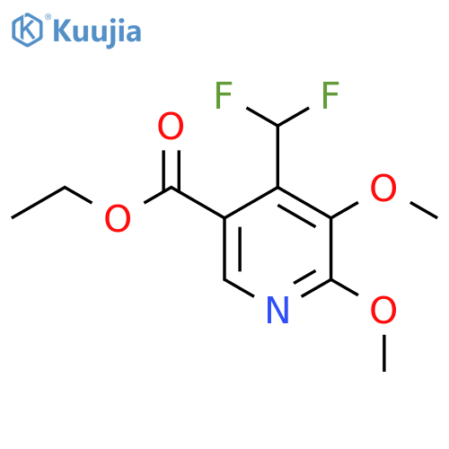 Ethyl 4-(difluoromethyl)-2,3-dimethoxypyridine-5-carboxylate structure