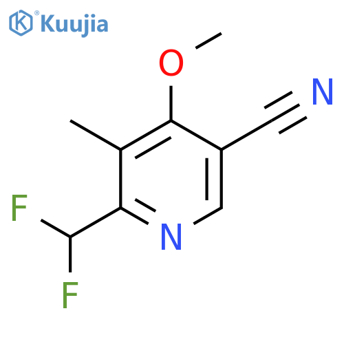 5-Cyano-2-(difluoromethyl)-4-methoxy-3-methylpyridine structure