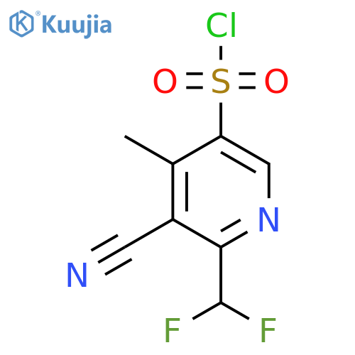 3-Cyano-2-(difluoromethyl)-4-methylpyridine-5-sulfonyl chloride structure