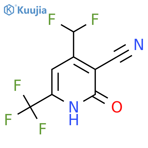 3-Cyano-4-(difluoromethyl)-2-hydroxy-6-(trifluoromethyl)pyridine structure