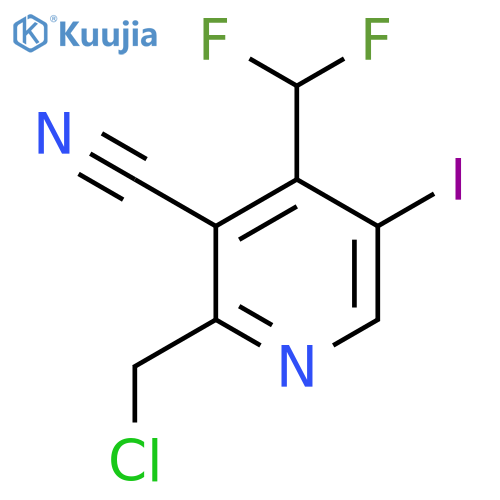 2-(Chloromethyl)-3-cyano-4-(difluoromethyl)-5-iodopyridine structure