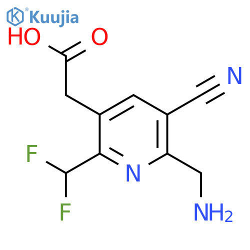 2-(Aminomethyl)-3-cyano-6-(difluoromethyl)pyridine-5-acetic acid structure