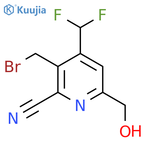 3-(Bromomethyl)-2-cyano-4-(difluoromethyl)pyridine-6-methanol structure
