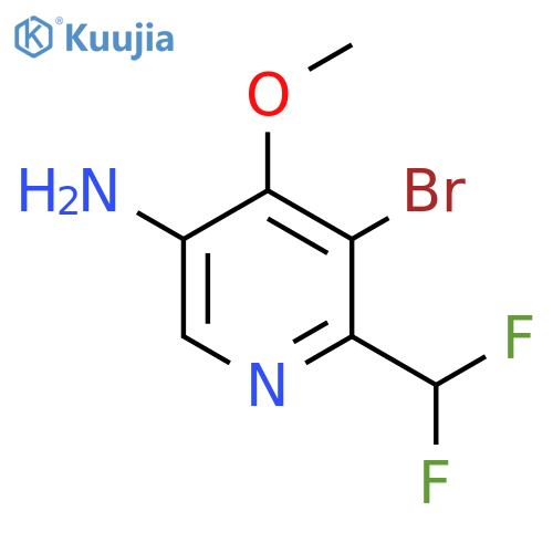 5-Amino-3-bromo-2-(difluoromethyl)-4-methoxypyridine structure