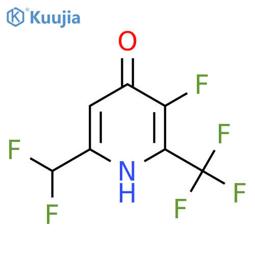 6-(Difluoromethyl)-3-fluoro-4-hydroxy-2-(trifluoromethyl)pyridine structure