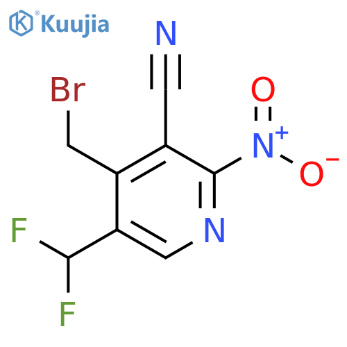 4-(Bromomethyl)-3-cyano-5-(difluoromethyl)-2-nitropyridine structure