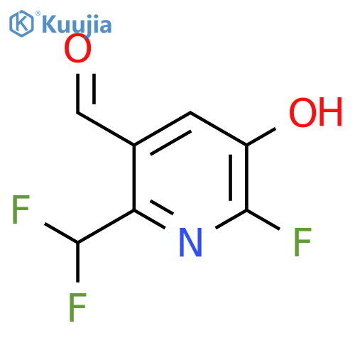 2-(Difluoromethyl)-6-fluoro-5-hydroxypyridine-3-carboxaldehyde structure