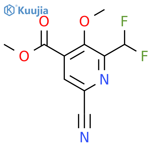 Methyl 6-cyano-2-(difluoromethyl)-3-methoxypyridine-4-carboxylate structure