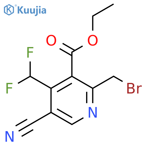 Ethyl 2-(bromomethyl)-5-cyano-4-(difluoromethyl)pyridine-3-carboxylate structure