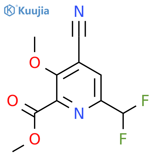 Methyl 4-cyano-6-(difluoromethyl)-3-methoxypyridine-2-carboxylate structure