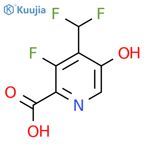 4-(Difluoromethyl)-3-fluoro-5-hydroxypyridine-2-carboxylic acid structure