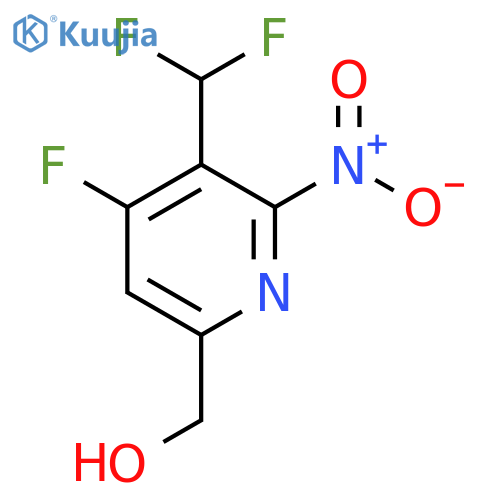 3-(Difluoromethyl)-4-fluoro-2-nitropyridine-6-methanol structure
