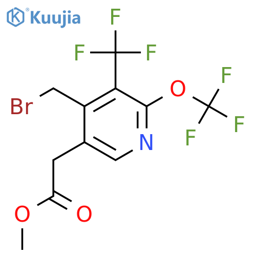 Methyl 4-(bromomethyl)-2-(trifluoromethoxy)-3-(trifluoromethyl)pyridine-5-acetate structure