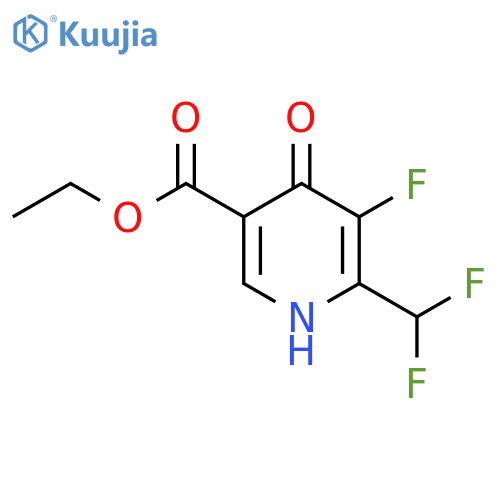 Ethyl 2-(difluoromethyl)-3-fluoro-4-hydroxypyridine-5-carboxylate structure