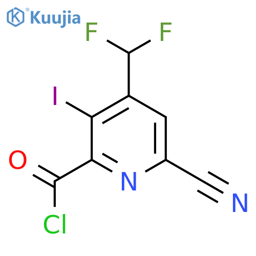 6-Cyano-4-(difluoromethyl)-3-iodopyridine-2-carbonyl chloride structure