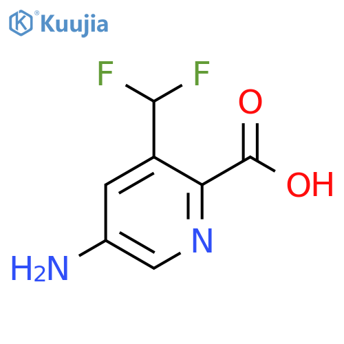 5-Amino-3-(difluoromethyl)pyridine-2-carboxylic acid structure