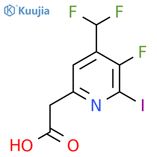 4-(Difluoromethyl)-3-fluoro-2-iodopyridine-6-acetic acid structure