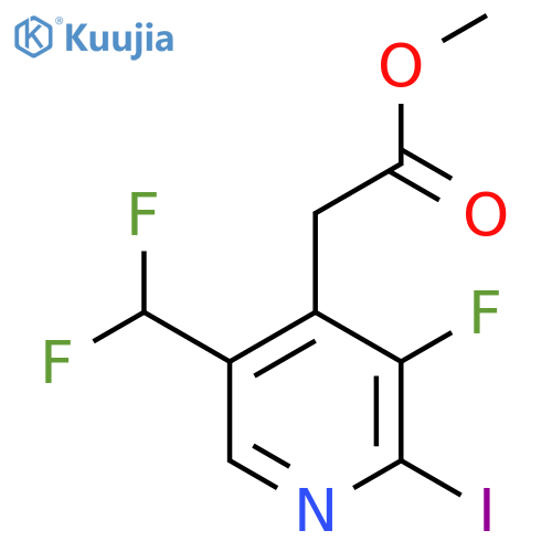 Methyl 5-(difluoromethyl)-3-fluoro-2-iodopyridine-4-acetate structure