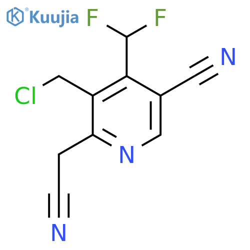 3-(Chloromethyl)-5-cyano-4-(difluoromethyl)pyridine-2-acetonitrile structure
