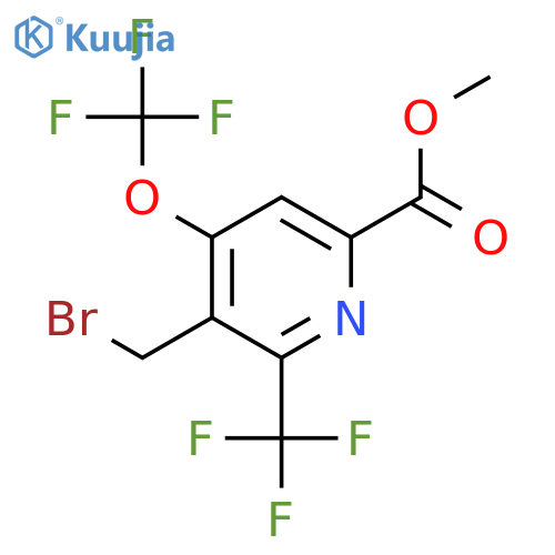 Methyl 3-(bromomethyl)-4-(trifluoromethoxy)-2-(trifluoromethyl)pyridine-6-carboxylate structure