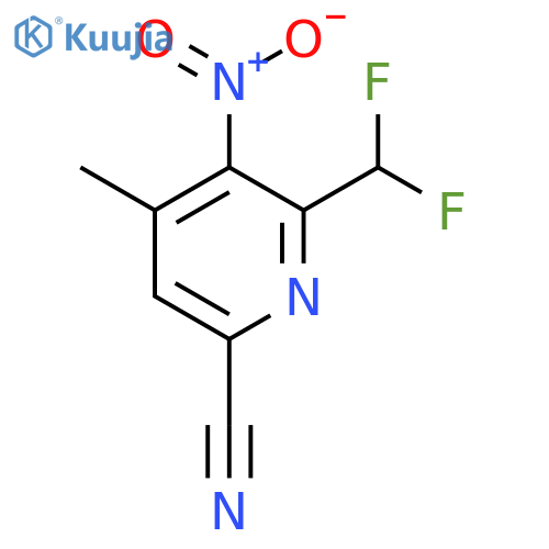 6-Cyano-2-(difluoromethyl)-4-methyl-3-nitropyridine structure