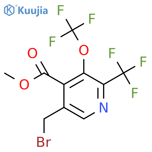 Methyl 5-(bromomethyl)-3-(trifluoromethoxy)-2-(trifluoromethyl)pyridine-4-carboxylate structure