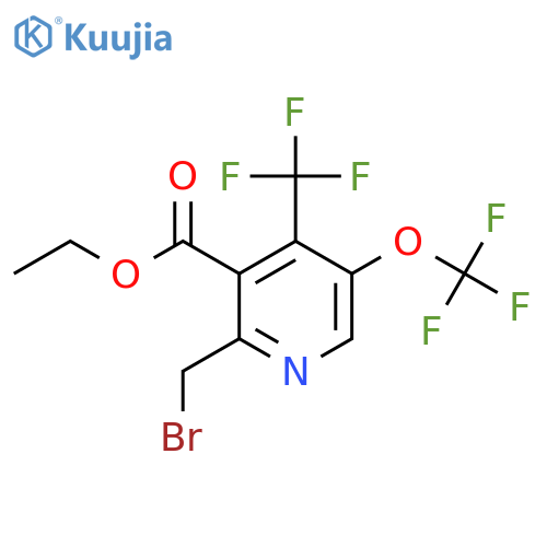 Ethyl 2-(bromomethyl)-5-(trifluoromethoxy)-4-(trifluoromethyl)pyridine-3-carboxylate structure