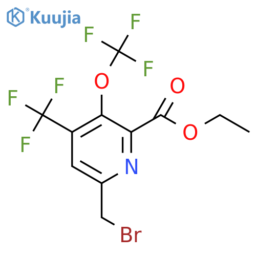 Ethyl 6-(bromomethyl)-3-(trifluoromethoxy)-4-(trifluoromethyl)pyridine-2-carboxylate structure
