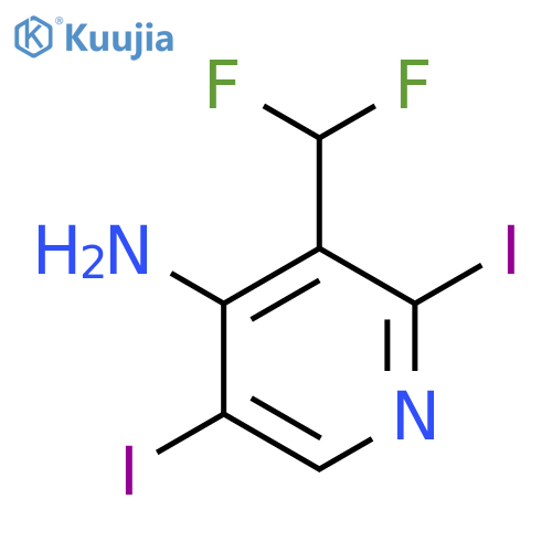 4-Amino-3-(difluoromethyl)-2,5-diiodopyridine structure
