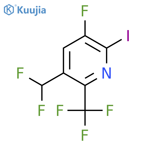 3-(Difluoromethyl)-5-fluoro-6-iodo-2-(trifluoromethyl)pyridine structure