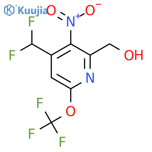 4-(Difluoromethyl)-3-nitro-6-(trifluoromethoxy)pyridine-2-methanol structure