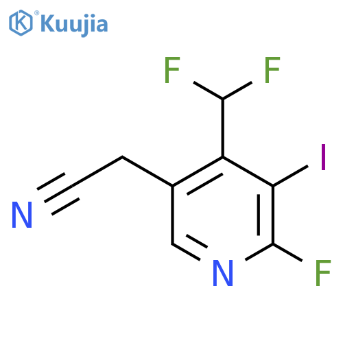 4-(Difluoromethyl)-2-fluoro-3-iodopyridine-5-acetonitrile structure