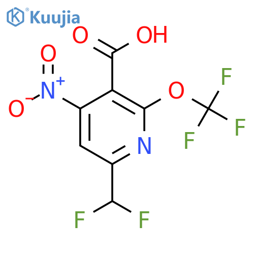 6-(Difluoromethyl)-4-nitro-2-(trifluoromethoxy)pyridine-3-carboxylic acid structure
